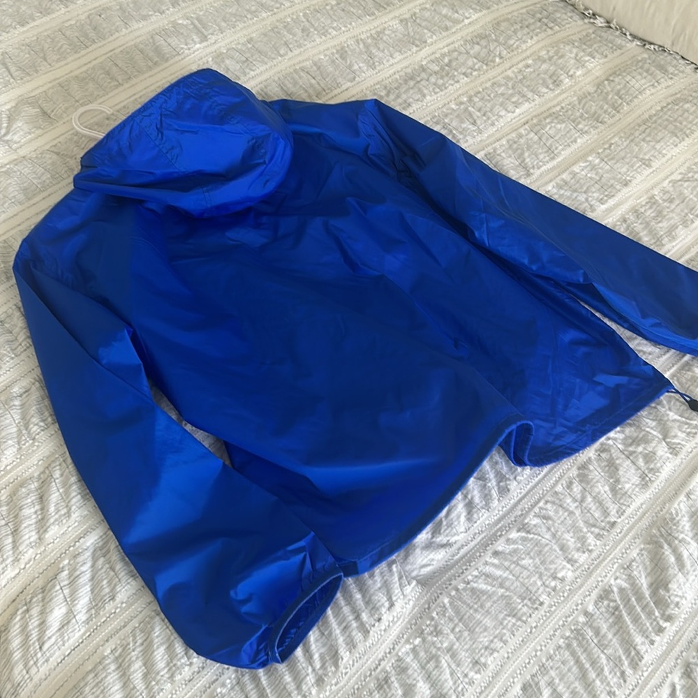 Mens Polo Ralph Lauren Quarter Zip Windbreaker Blue Orange - Picture 9 of 9